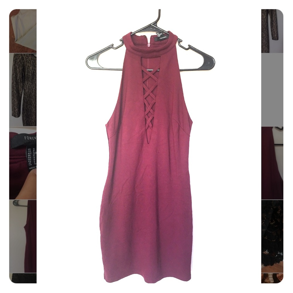 Maroon Bodycon dress